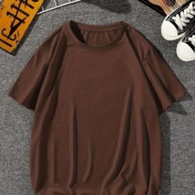 Brown Drop Shoulder Tee