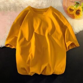 Dark Yellow Drop Shoulder Tee