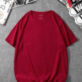 Maroon Drop Shoulder Tee