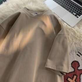 Beige Drop Shoulder Tee